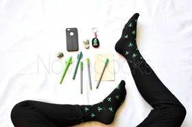 جوراب ساق‌دار کاکتوس - مشکی