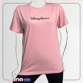 تیشرت پنبه سوپر با طرح گلدوزی Disney world