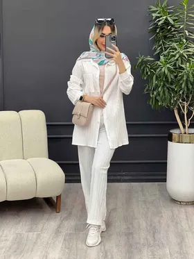 ست مانتو و شلوار کراش