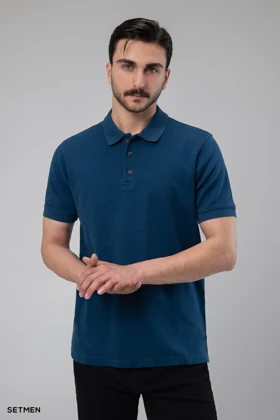 تیشرت یقه دار ژاکارد کلاسیک