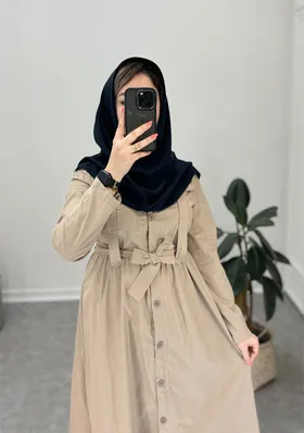 مانتو لینن بلند تابان
