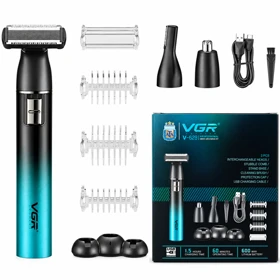ماشین اصلاح سه کاره وی جی آر VGR مدل V-628 شارژی با 3 سری