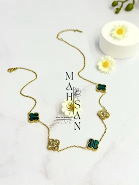 گردنبند زنانه ونکلیف کد XU4075 طرح طلا