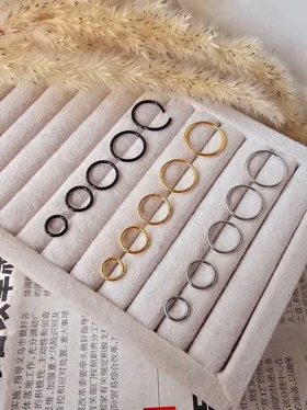 پیرسینگ حلقه گوش ساده لولا مخفی