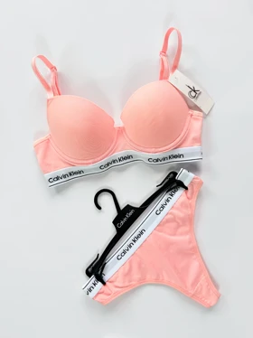 ست شورت بکلس و سوتین فنر دار نخ پنبه کلوین کلاین Calvin Klein