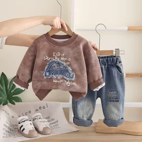 ست بلوز و شلوار ماشین بچگانه