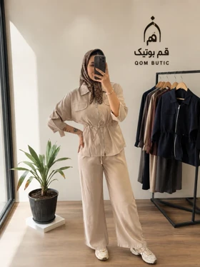 ست تونیک شلوار سیلک_9047