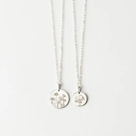 گردنبند نقره حکاکی "کالکشن فلورا | گل ها" کد 05120202