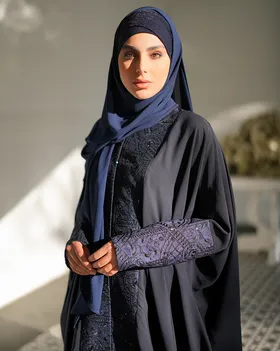 مانتو عبایی کیانا سرمه ای