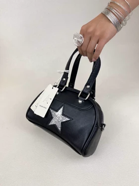کیف زنانه دستی تک استار کانورس CONVERSE کد 1628 (مشکی مات)
