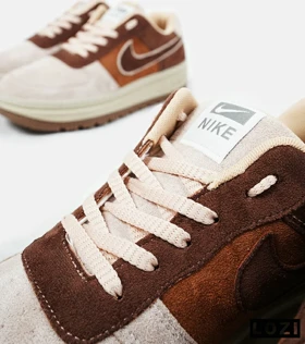 کفش کتانی بزرگ پا قهوه ای NIKE AIR FORCE