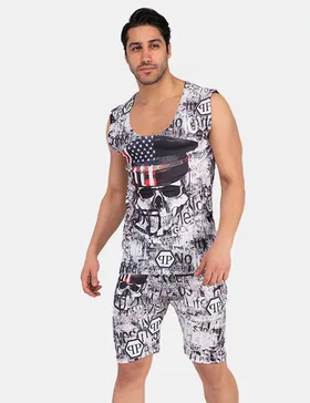 ست رکابی و شلوارک مردانه Philipp Plein