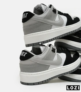کفش کتانی بزرگ پا طوسی مشکی سفید نایک NIKE SB