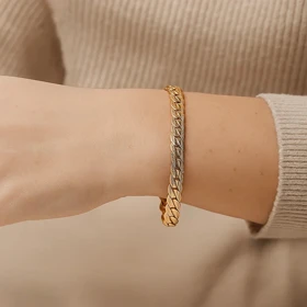 دستبند ژوپینگ طرح فیگارو (پهن) 7 میل