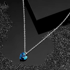 گردنبند قلب زنانه Blue Heart Necklace