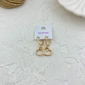 گوشواره زنانه طرح قلب ظریف و شیک ژوپینگ