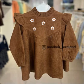 پیراهن کبریتی دخترانه 1 تا 3 سال طرح گل