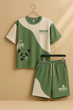 ست تیشرت شلوارک وارداتی طرح دار