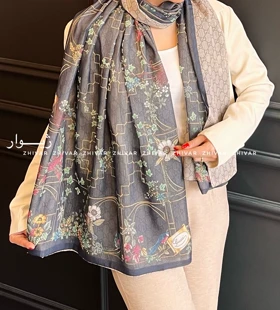شال حریر دولایه