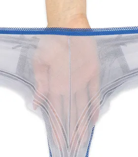 ست شورت و سوتین توری فنردار Barone بارون گلدوزی کد 345 مدل 008 آبی