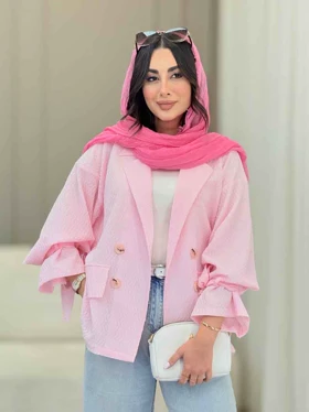 مانتو چهاردکمه آستین بند آریانا