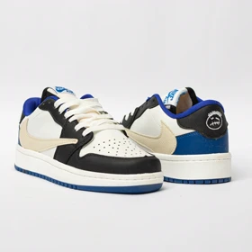 کفش کتانی جردن تراویس آبی کرم کد 294840