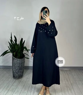 مانتو بلند مشکی رها