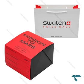 جعبه ساعت مچی امگا سواچ ماموریت به مریخ اصلی Swatch-Box-7793-U