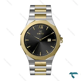 ساعت انزو مردانه EC-608TBG دورنک طلایی صفحه مشکی Enzo-8082-G