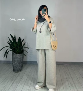 ست تونیک و شلوار تافته 2