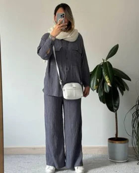 ست مانتو شلوار کراش تارا