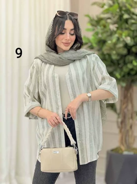 مانتو راه راه طرح دار