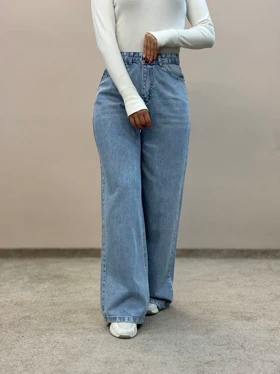 شلوار جین فول بگ یخی 6415