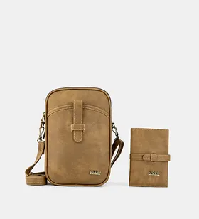 ست کیف دوشی و کیف پول Ecco