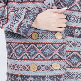 کت یقه آرشال چاپی زنانه