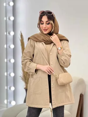 مانتو جین رنگی پایین گت آوا