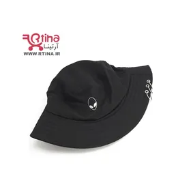 کلاه باکت پیرسینگ دار مدل الین رنگ مشکی