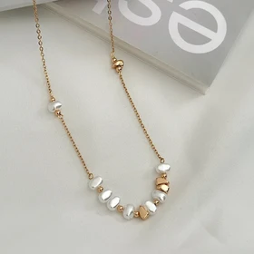 گردنبند ژوپینگ مرواریدی ظریف کد 440