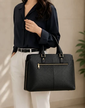 کیف اداری زنانه چرم طبیعی bh32