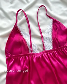 پیراهن ساتن جلو گره‌ای