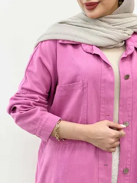 مانتو کتان دو جیب سونیا