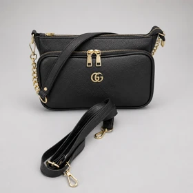 کیف دخترانه مدل کالین از گوچی Gucci (چرم مشکی مات)