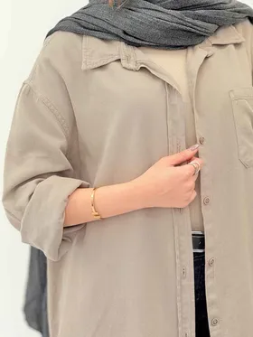 مانتو کتان تک جیب آلما