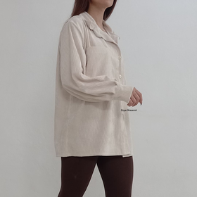شومیز مخمل کبریتی Daisy کرمی