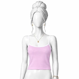 کراپ تاپ صورتی بند سفید