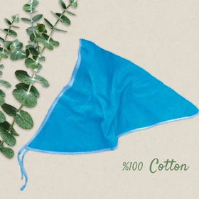 حوله سر طرح ساده مدل روسری رنگ آبی