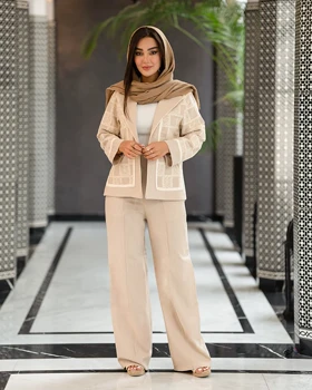 کت شلوار یقه انگلیسی گلدوزی