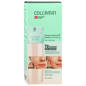 کرم آبرسان و سفتکننده صورت، دست و گردن کولامین مدل Collagen Bank مناسب انواع پوست حجم 125 میلیلیتر