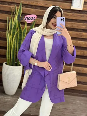 مانتو کتیبه یقه آمریکایی
