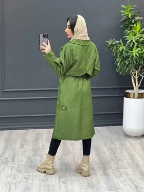 مانتو بلند طرح حصیری
